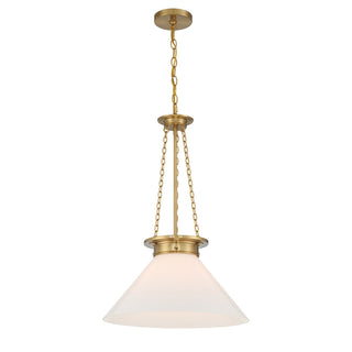 Myers One Light Pendant in Warm Brass