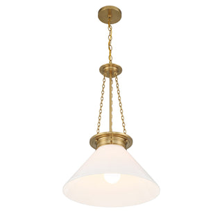 Myers One Light Pendant in Warm Brass