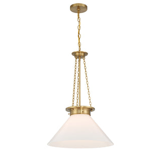 Myers One Light Pendant in Warm Brass