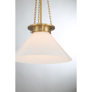 Myers One Light Pendant in Warm Brass