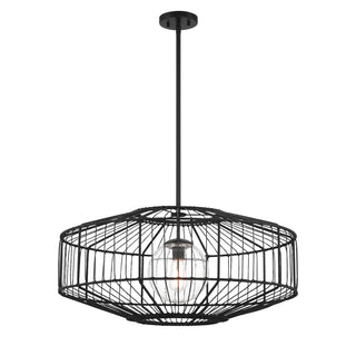 Marcy One Light Pendant in Matte Black