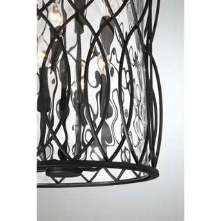Snowden Eight Light Pendant in Matte Black