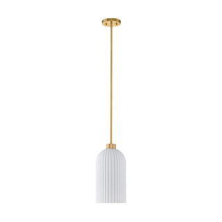 Isla Blanca One Light Pendant in Warm Brass