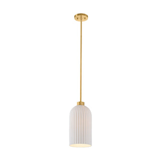 Isla Blanca One Light Pendant in Warm Brass