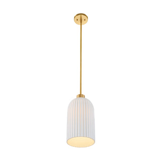 Isla Blanca One Light Pendant in Warm Brass