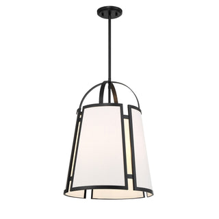 Chartwell Four Light Pendant in Matte Black