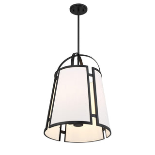 Chartwell Four Light Pendant in Matte Black