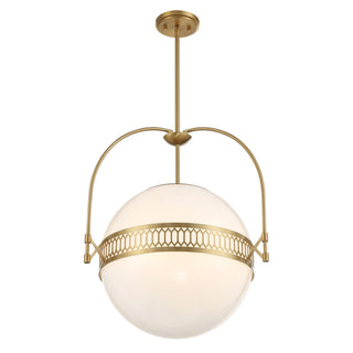 Thornhill Three Light Pendant in Warm Brass