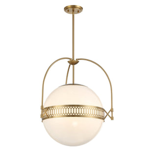 Thornhill Three Light Pendant in Warm Brass