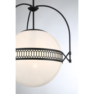 Thornhill Three Light Pendant in Matte Black