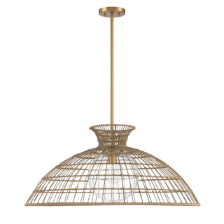 Lanai One Light Pendant in Warm Brass