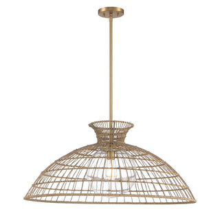 Lanai One Light Pendant in Warm Brass
