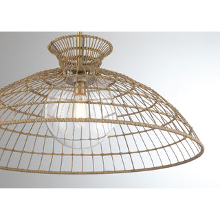 Lanai One Light Pendant in Warm Brass