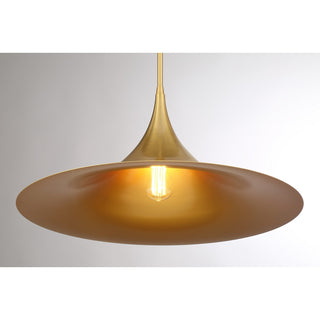 Bowdin One Light Pendant in Warm Brass