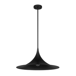 Bowdin One Light Pendant in Matte Black