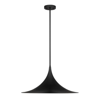 Bowdin One Light Pendant in Matte Black