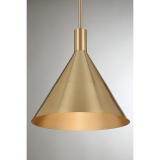 Pharos One Light Pendant in Noble Brass