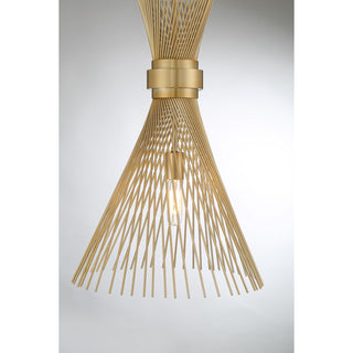 Longfellow One Light Pendant in Burnished Brass