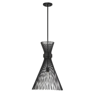 Longfellow One Light Pendant in Matte Black