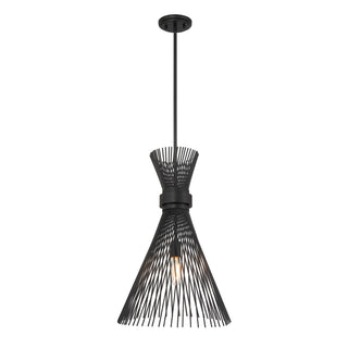Longfellow One Light Pendant in Matte Black