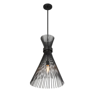 Longfellow One Light Pendant in Matte Black