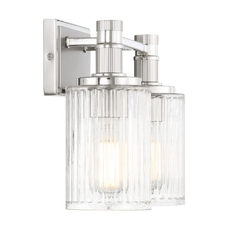 Concord Two Light Bathroom Vanity in Silver and Polished Nickel