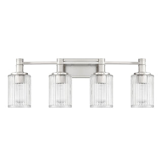 Concord Four Light Bathroom Vanity in Silver and Polished Nickel
