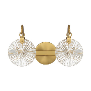 Addison Two Light Bathroom Vanity in Warm Brass