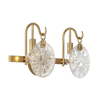 Addison Two Light Bathroom Vanity in Warm Brass