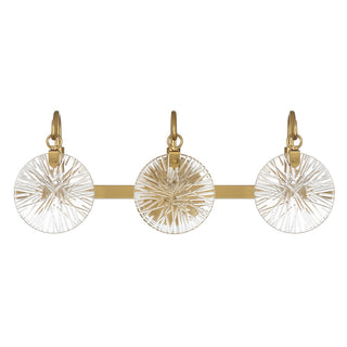 Addison Three Light Bathroom Vanity in Warm Brass