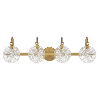 Addison Four Light Bathroom Vanity in Warm Brass