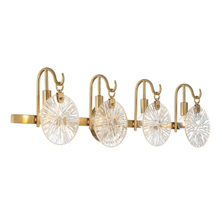 Addison Four Light Bathroom Vanity in Warm Brass