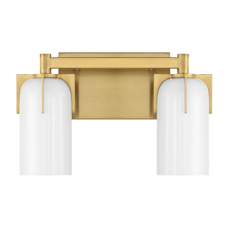 Caldwell Two Light Bathroom Vanity in Warm Brass