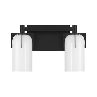 Caldwell Two Light Bathroom Vanity in Matte Black
