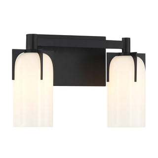 Caldwell Two Light Bathroom Vanity in Matte Black