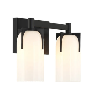 Caldwell Two Light Bathroom Vanity in Matte Black