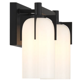 Caldwell Two Light Bathroom Vanity in Matte Black
