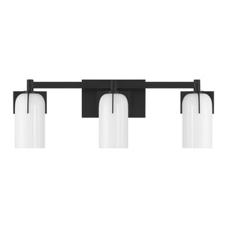 Caldwell Three Light Bathroom Vanity in Matte Black