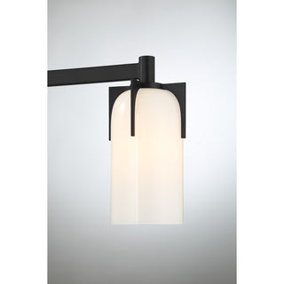 Caldwell Three Light Bathroom Vanity in Matte Black