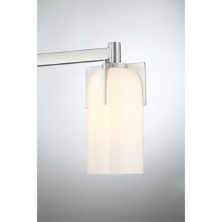 Caldwell Three Light Bathroom Vanity in Satin Nickel