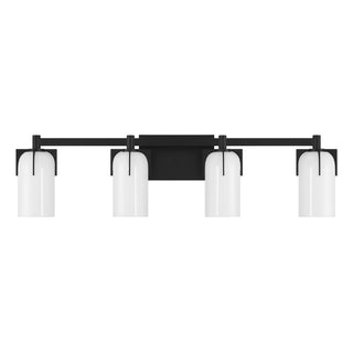 Caldwell Four Light Bathroom Vanity in Matte Black