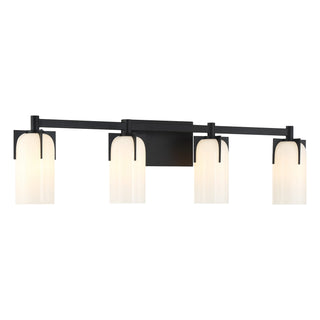 Caldwell Four Light Bathroom Vanity in Matte Black