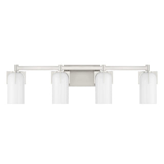 Caldwell Four Light Bathroom Vanity in Satin Nickel