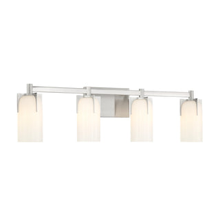 Caldwell Four Light Bathroom Vanity in Satin Nickel
