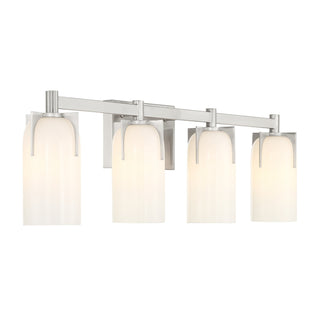 Caldwell Four Light Bathroom Vanity in Satin Nickel