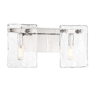 Genry Two Light Bathroom Vanity in Polished Nickel