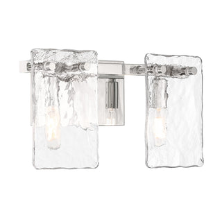 Genry Two Light Bathroom Vanity in Polished Nickel
