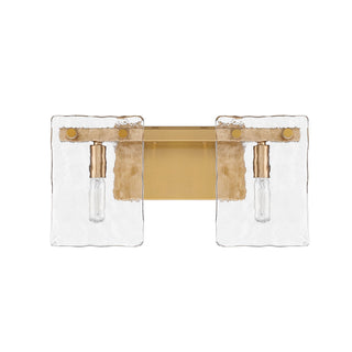 Genry Two Light Bathroom Vanity in Warm Brass