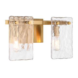 Genry Two Light Bathroom Vanity in Warm Brass