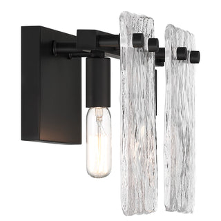 Genry Two Light Bathroom Vanity in Matte Black